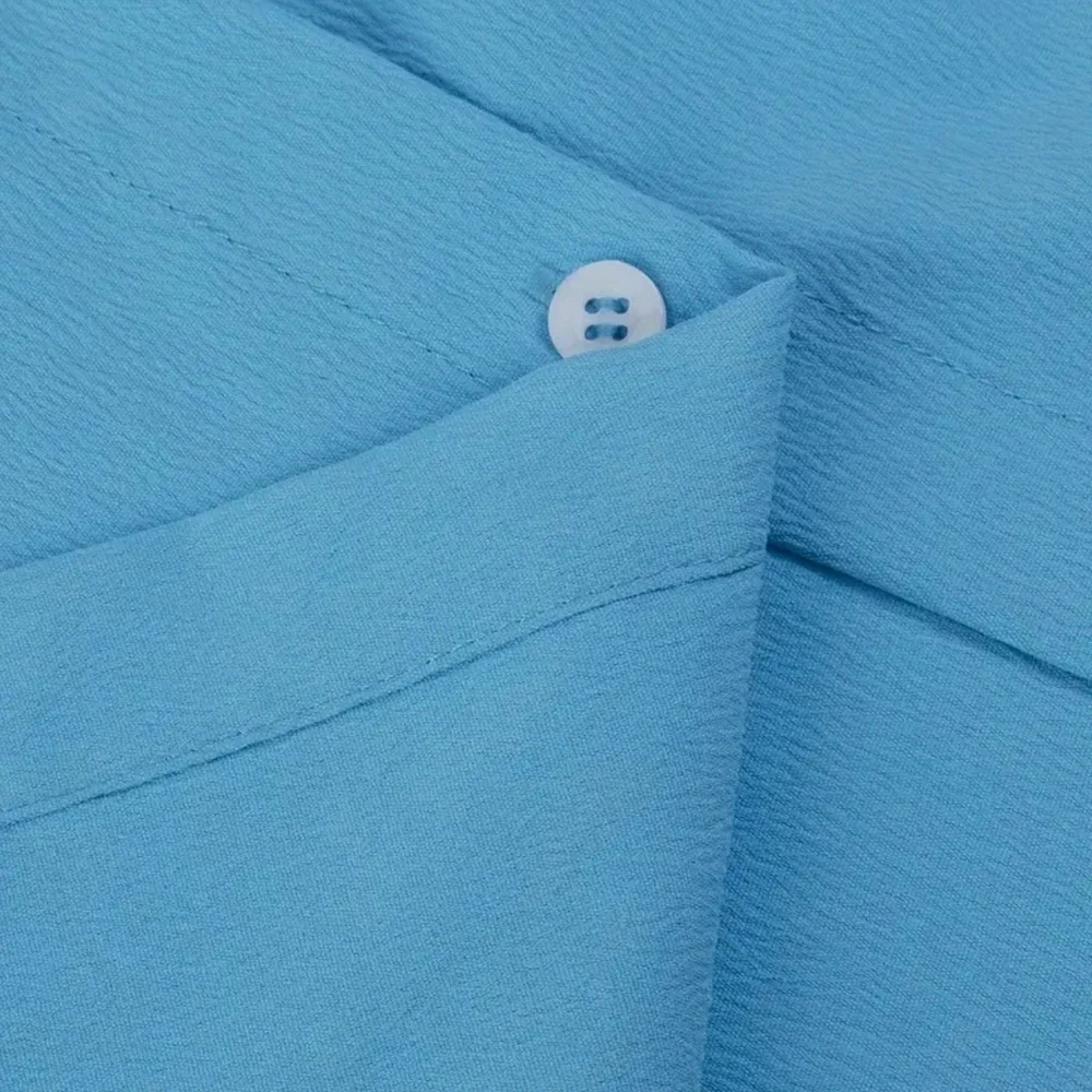 Sky blue 2 piece pants suit - Picture 8 of 11